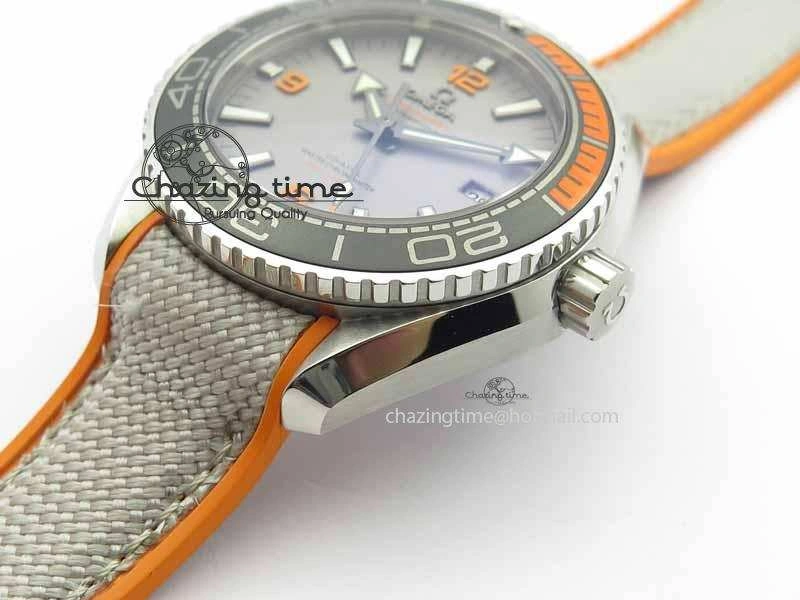 Planet Ocean 2016 43.5mm SS OM 1:1 Best Edition Gray Dial On Nylon Strap A8900