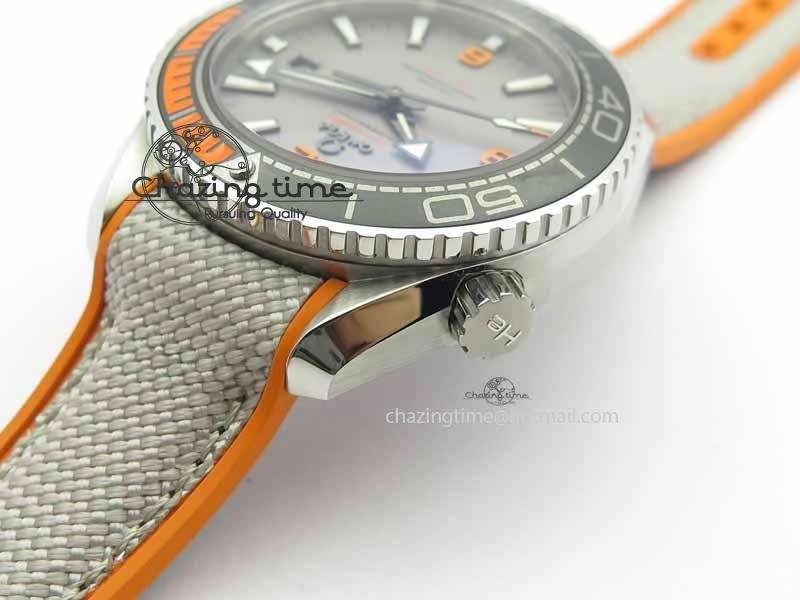 Planet Ocean 2016 43.5mm SS OM 1:1 Best Edition Gray Dial On Nylon Strap A8900