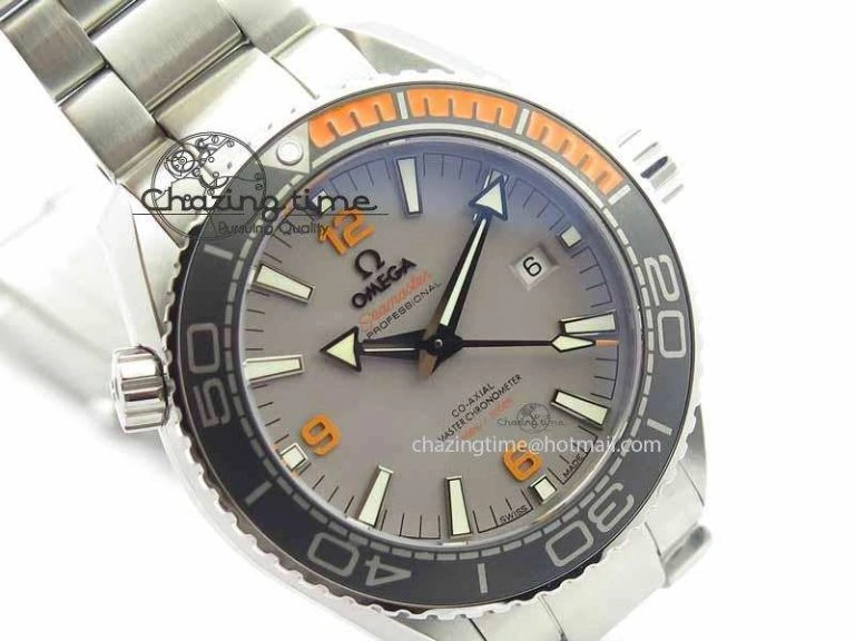 Planet Ocean 2016 43.5mm SS OM 1:1 Best Edition Gray Dial On SS Bracelet A8900