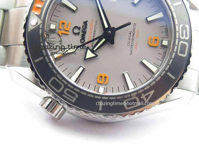 Planet Ocean 2016 43.5mm SS OM 1:1 Best Edition Gray Dial On SS Bracelet A8900