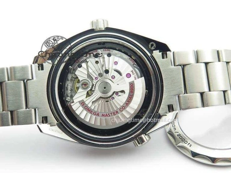 Planet Ocean 2016 43.5mm SS Orange Bezel BP 1:1 Best Edition Black Dial On SS Bracelet A8900