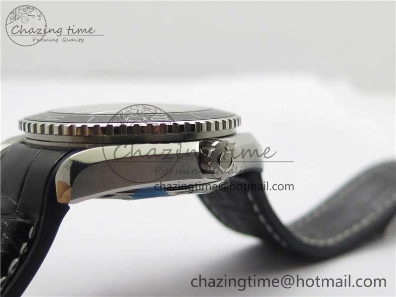 Planet Ocean 39.5mm Black Ceramic Bezel SS VSF 1:1 Best Edition Black Dial on Black Gummy Strap A8800