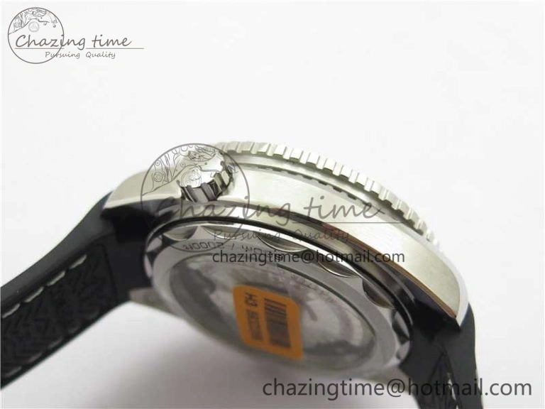 Planet Ocean 39.5mm Black Ceramic Bezel SS VSF 1:1 Best Edition Black Dial on Black Gummy Strap A8800