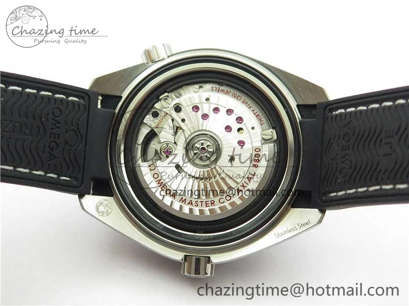 Planet Ocean 39.5mm Black Ceramic Bezel SS VSF 1:1 Best Edition Black Dial on Black Gummy Strap A8800