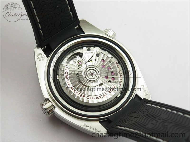 Planet Ocean 39.5mm Black Ceramic Bezel SS VSF 1:1 Best Edition Black Dial on Black Gummy Strap A8800