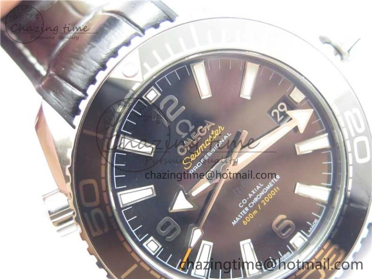 Planet Ocean 39.5mm Black Ceramic Bezel SS VSF 1:1 Best Edition Black Dial on Black Gummy Strap A8800