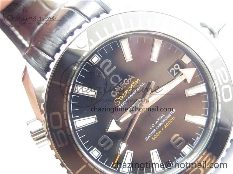 Planet Ocean 39.5mm Black Ceramic Bezel SS VSF 1:1 Best Edition Black Dial on Black Gummy Strap A8800