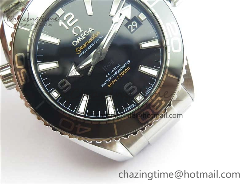 Planet Ocean 39.5mm Black Ceramic Bezel SS VSF 1:1 Best Edition Black Dial on SS Bracelet A8800