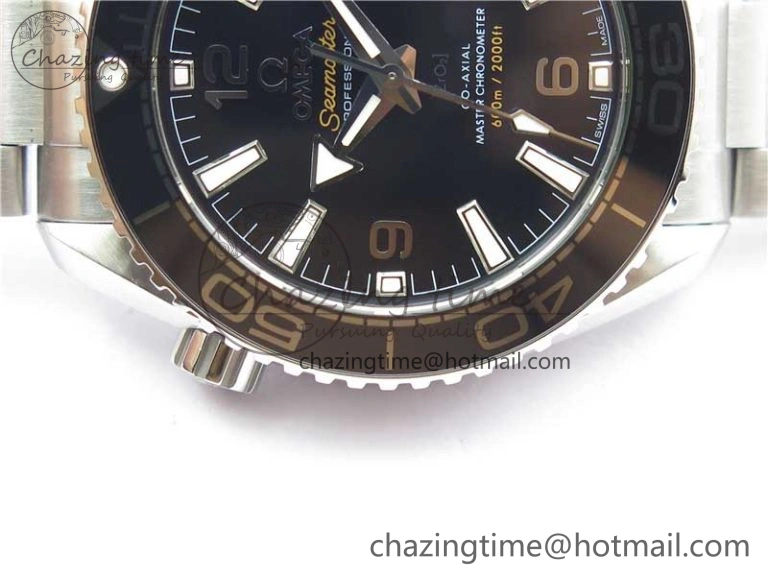 Planet Ocean 39.5mm Black Ceramic Bezel SS VSF 1:1 Best Edition Black Dial on SS Bracelet A8800