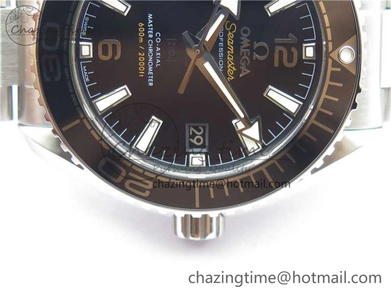 Planet Ocean 39.5mm Black Ceramic Bezel SS VSF 1:1 Best Edition Black Dial on SS Bracelet A8800
