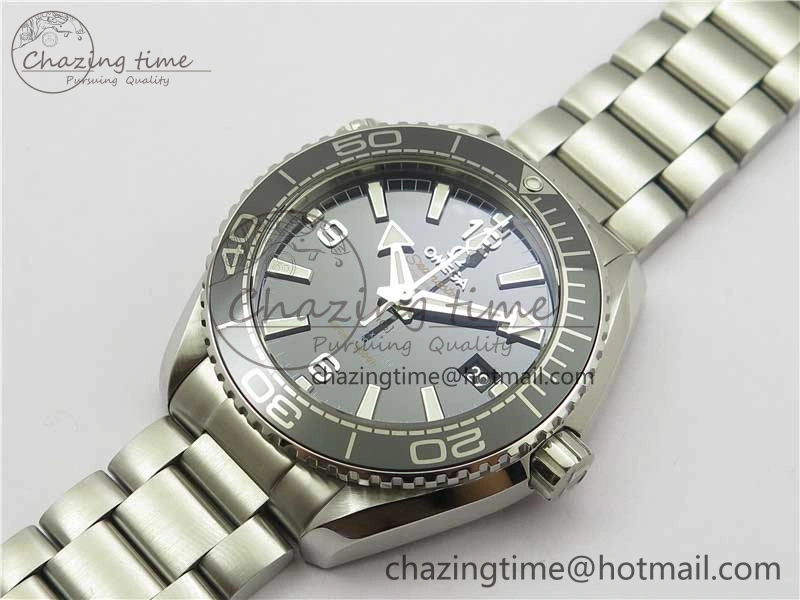 Planet Ocean 39.5mm Black Ceramic Bezel SS VSF 1:1 Best Edition Black Dial on SS Bracelet A8800