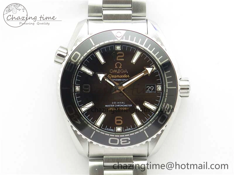 Planet Ocean 39.5mm Black Ceramic Bezel SS VSF 1:1 Best Edition Black Dial on SS Bracelet A8800