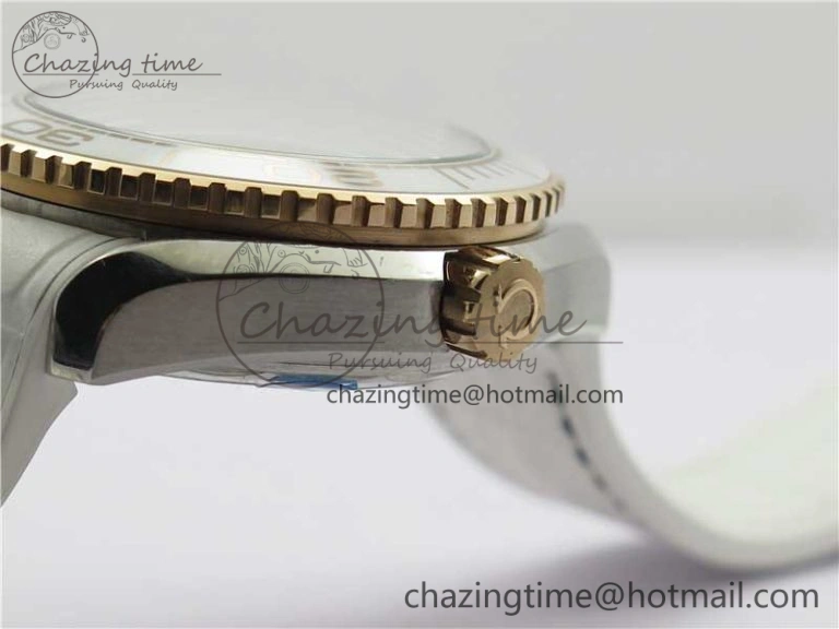 Planet Ocean 39.5mm SS RG VSF 1:1 Best Edition White Dial on White Leather Strap A8800