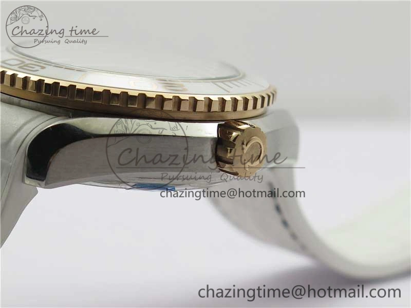 Planet Ocean 39.5mm SS RG VSF 1:1 Best Edition White Dial on White Leather Strap A8800