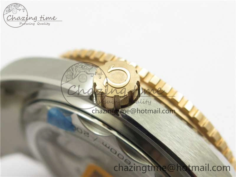 Planet Ocean 39.5mm SS RG VSF 1:1 Best Edition White Dial on White Leather Strap A8800