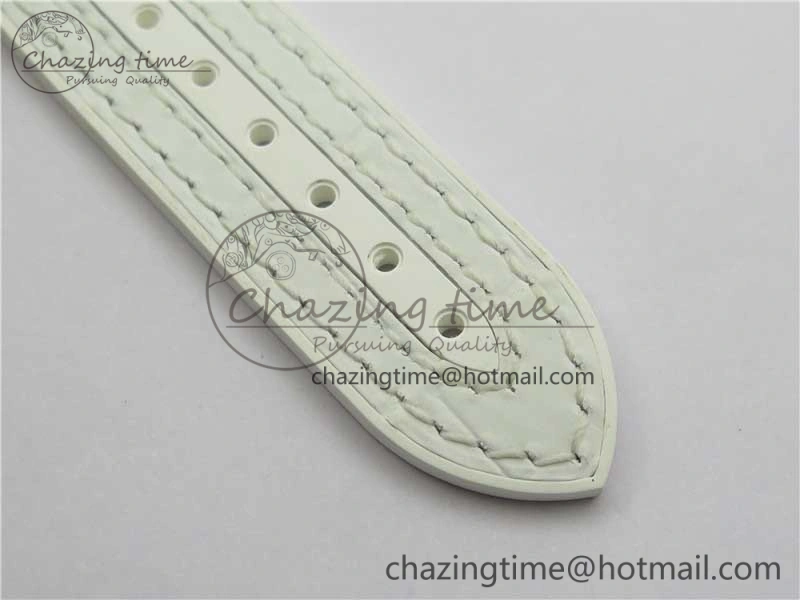 Planet Ocean 39.5mm SS RG VSF 1:1 Best Edition White Dial on White Leather Strap A8800