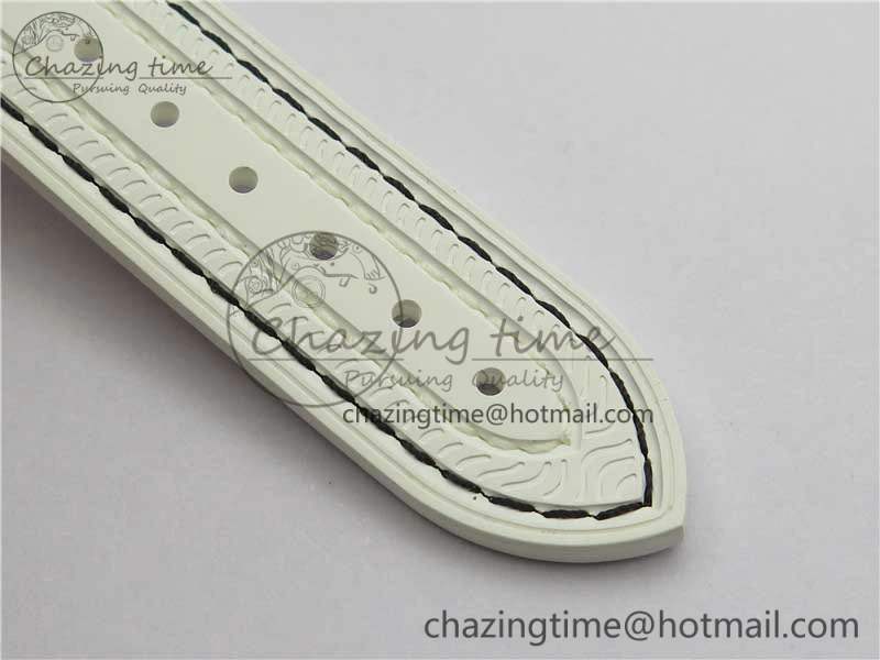Planet Ocean 39.5mm SS RG VSF 1:1 Best Edition White Dial on White Leather Strap A8800