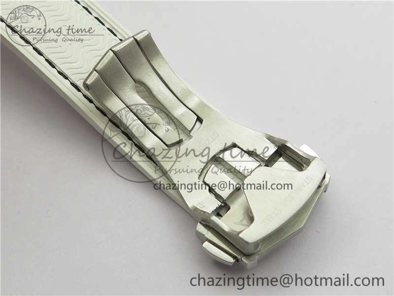 Planet Ocean 39.5mm SS RG VSF 1:1 Best Edition White Dial on White Leather Strap A8800