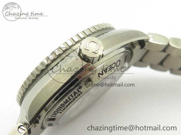 Planet Ocean 42mm Titanium BP Maker 1:1 Best Edition Blue Dial on Ti Bracelet A8500