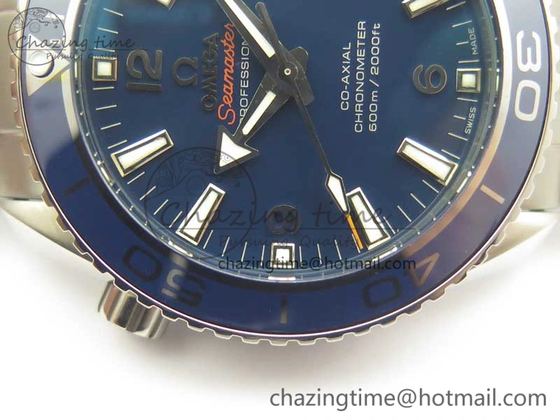 Planet Ocean 42mm Titanium BP Maker 1:1 Best Edition Blue Dial on Ti Bracelet A8500