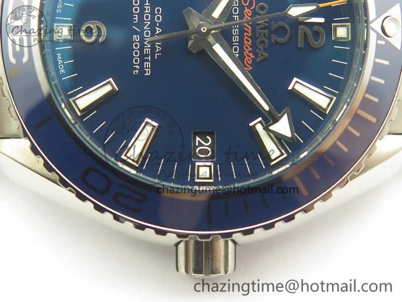 Planet Ocean 42mm Titanium BP Maker 1:1 Best Edition Blue Dial on Ti Bracelet A8500
