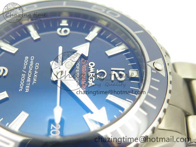 Planet Ocean 42mm Titanium BP Maker 1:1 Best Edition Blue Dial on Ti Bracelet A8500