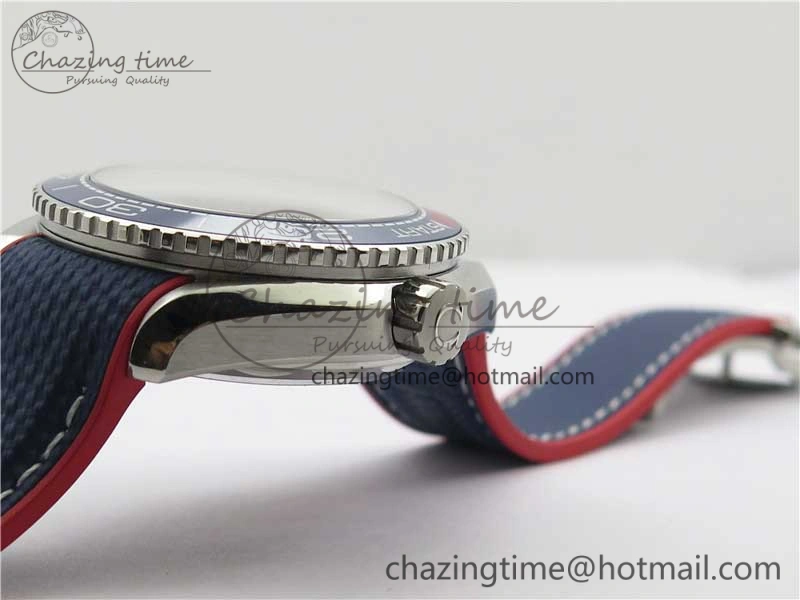 Planet Ocean 43.5mm America’s Cup VSF Best Edition White Dial On Blue Gummy Strap A8900