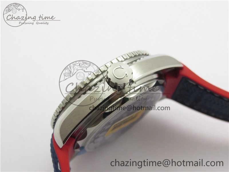 Planet Ocean 43.5mm America’s Cup VSF Best Edition White Dial On Blue Gummy Strap A8900