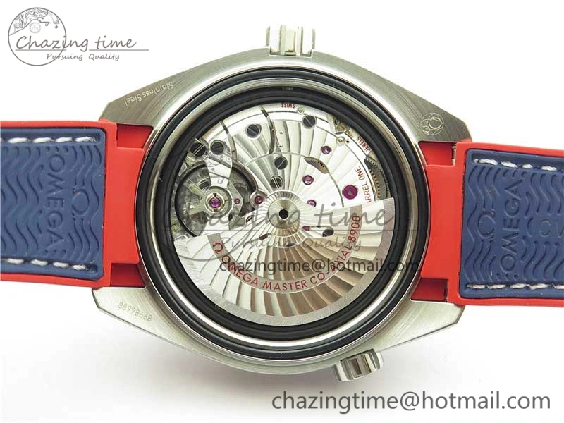 Planet Ocean 43.5mm America’s Cup VSF Best Edition White Dial On Blue Gummy Strap A8900