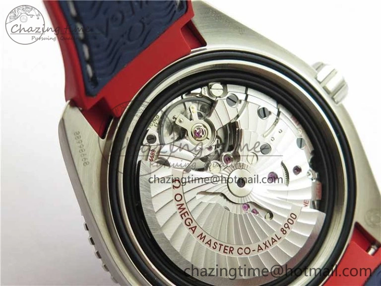 Planet Ocean 43.5mm America’s Cup VSF Best Edition White Dial On Blue Gummy Strap A8900