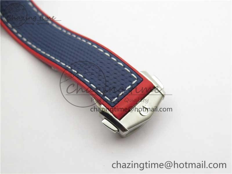 Planet Ocean 43.5mm America’s Cup VSF Best Edition White Dial On Blue Gummy Strap A8900