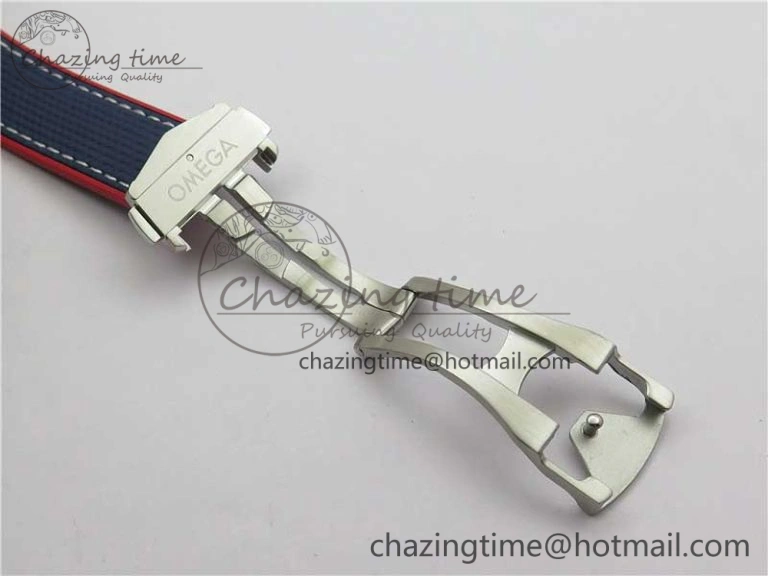 Planet Ocean 43.5mm America’s Cup VSF Best Edition White Dial On Blue Gummy Strap A8900