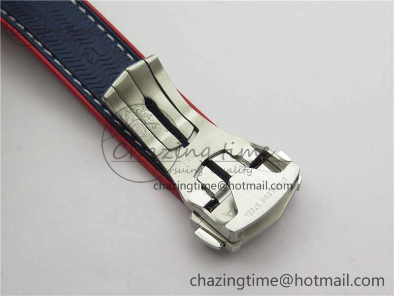 Planet Ocean 43.5mm America’s Cup VSF Best Edition White Dial On Blue Gummy Strap A8900