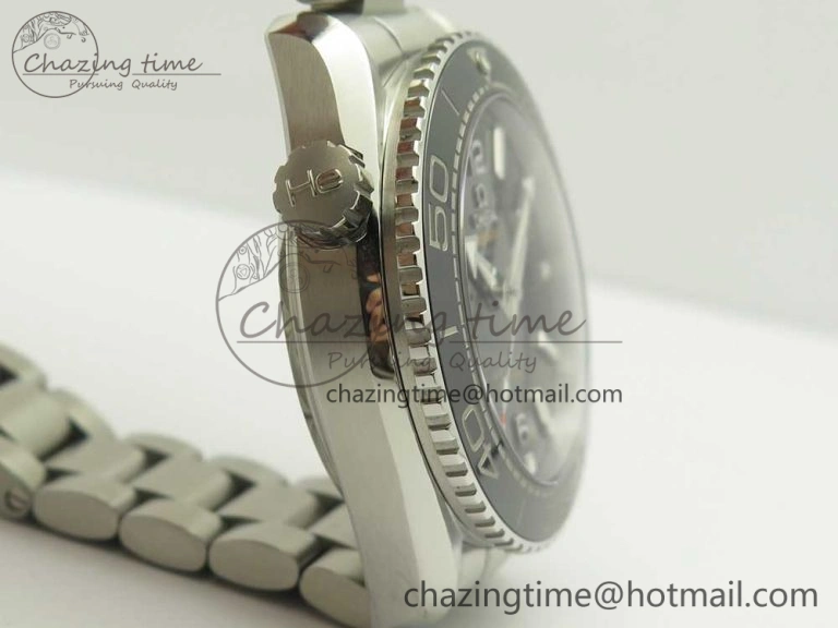 Planet Ocean 43.5mm SS VSF 1:1 Best Edition Black Ceramic Bezel and Dial on SS Bracelet A8900 Super Clone