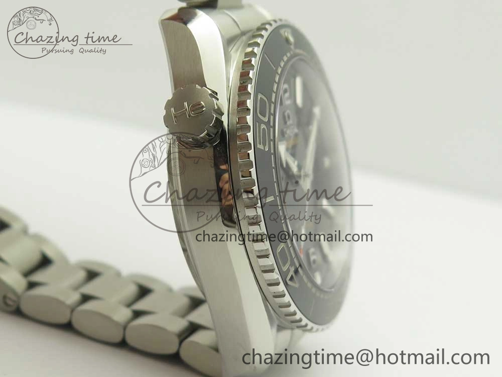 Planet Ocean 43.5mm SS VSF 1:1 Best Edition Black Ceramic Bezel and Dial on SS Bracelet A8900 Super Clone