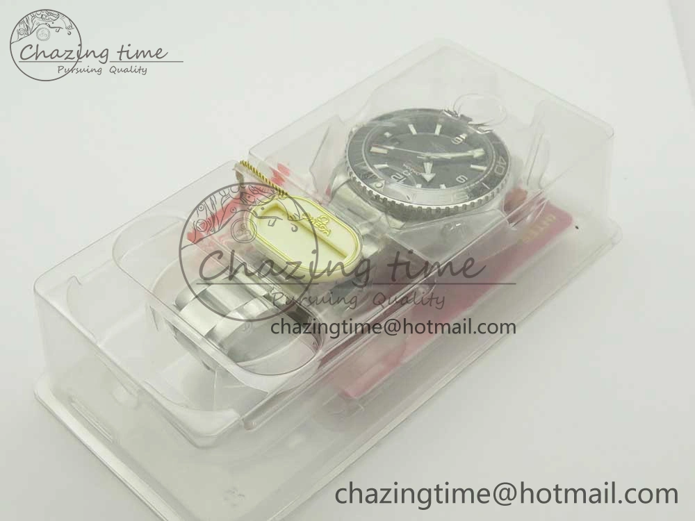 Planet Ocean 43.5mm SS VSF 1:1 Best Edition Black Ceramic Bezel and Dial on SS Bracelet A8900 Super Clone