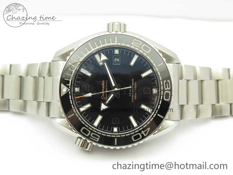 Planet Ocean 43.5mm SS VSF 1:1 Best Edition Black Ceramic Bezel and Dial on SS Bracelet A8900 Super Clone