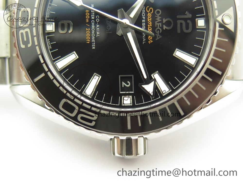 Planet Ocean 43.5mm SS VSF 1:1 Best Edition Black Ceramic Bezel and Dial on SS Bracelet A8900 Super Clone