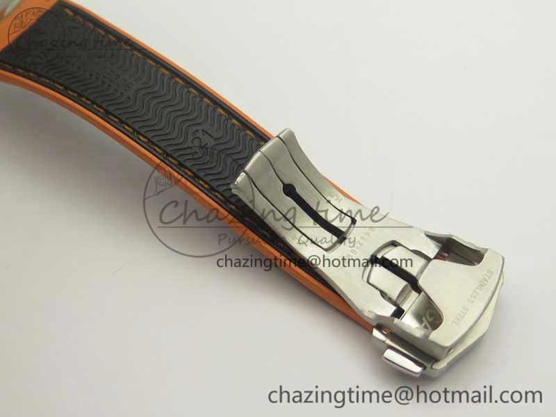 Planet Ocean 43.5mm SS VSF 1:1 Best Edition Black Orange Bezel Black Dial on Black Nylon Strap A8900 Super Clone
