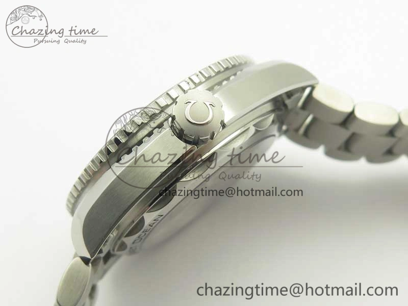 Planet Ocean 43.5mm SS VSF 1:1 Best Edition Black Orange Bezel Black Dial on SS Bracelet A8900 Super Clone