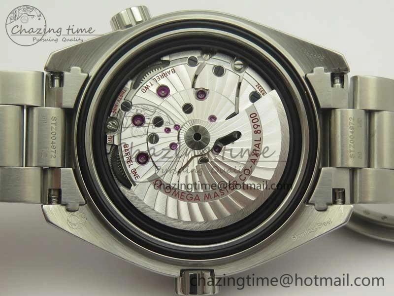 Planet Ocean 43.5mm SS VSF 1:1 Best Edition Black Orange Bezel Black Dial on SS Bracelet A8900 Super Clone
