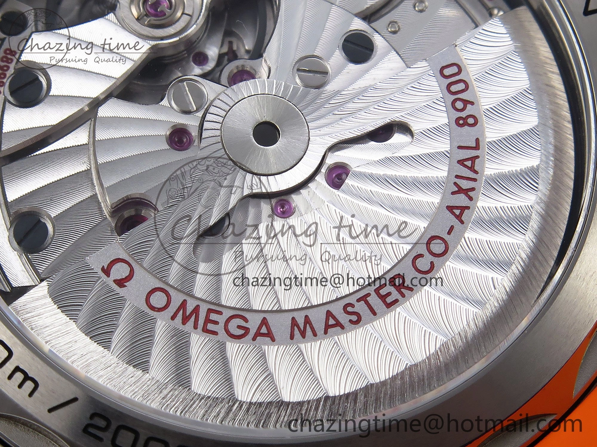 Planet Ocean 43.5mm SS VSF 1:1 Best Edition Black Orange Bezel Gray Dial on Nylon Strap A8900 Super Clone V2