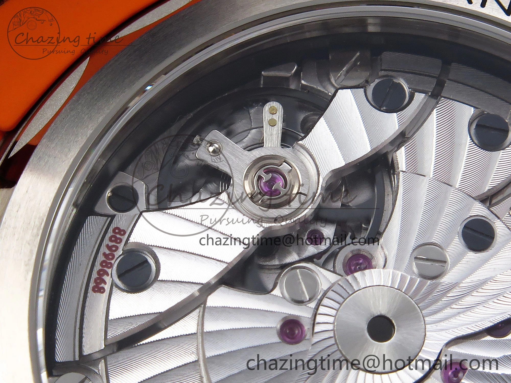 Planet Ocean 43.5mm SS VSF 1:1 Best Edition Black Orange Bezel Gray Dial on Nylon Strap A8900 Super Clone V2