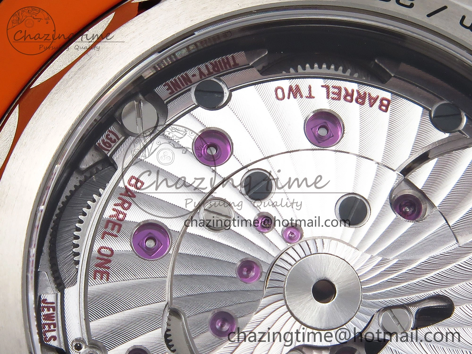 Planet Ocean 43.5mm SS VSF 1:1 Best Edition Black Orange Bezel Gray Dial on Nylon Strap A8900 Super Clone V2