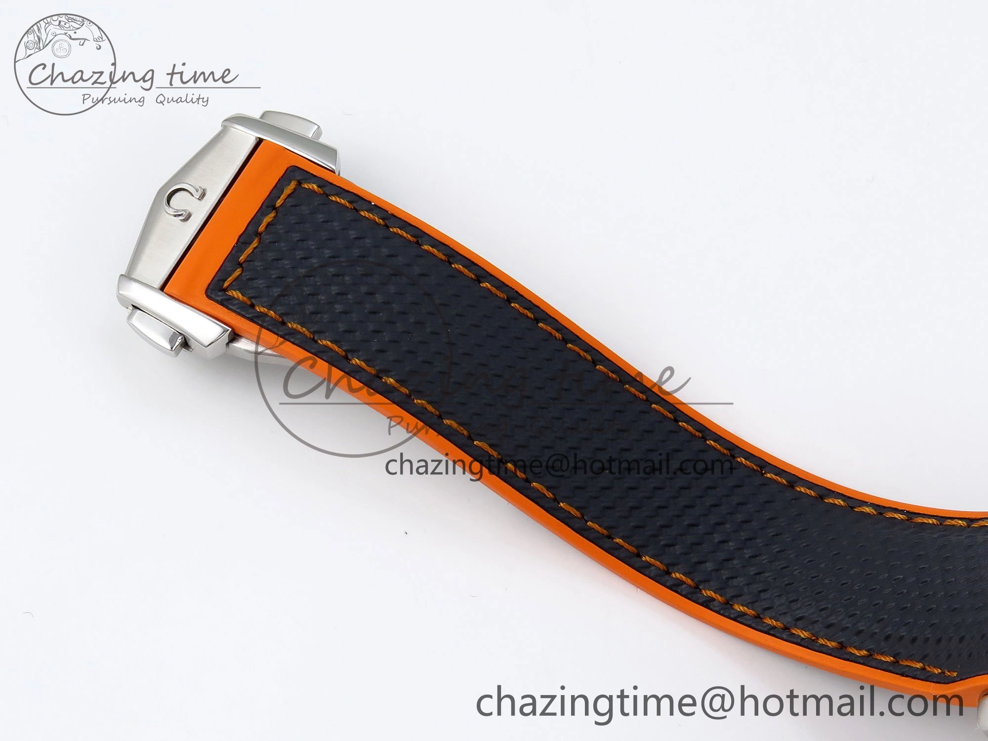Planet Ocean 43.5mm SS VSF 1:1 Best Edition Black Orange Bezel Gray Dial on Nylon Strap A8900 Super Clone V2