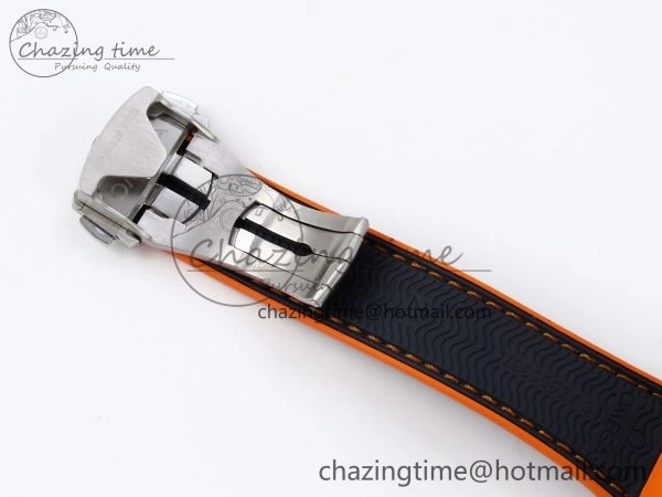 Planet Ocean 43.5mm SS VSF 1:1 Best Edition Black Orange Bezel Gray Dial on Nylon Strap A8900 Super Clone V2