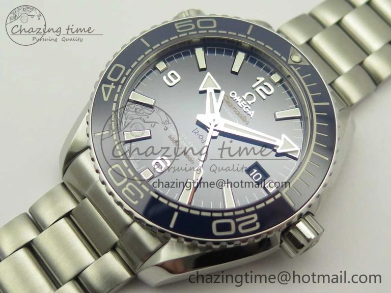 Planet Ocean 43.5mm SS VSF 1:1 Best Edition Blue Ceramic Bezel and Dial on SS Bracelet A8900 Super Clone