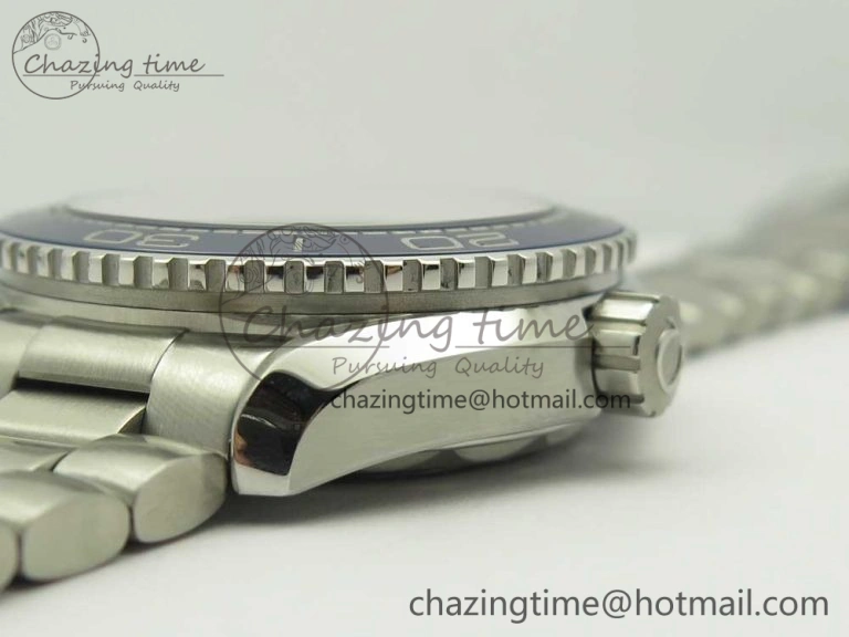 Planet Ocean 43.5mm SS VSF 1:1 Best Edition Blue Ceramic Bezel and Dial on SS Bracelet A8900 Super Clone