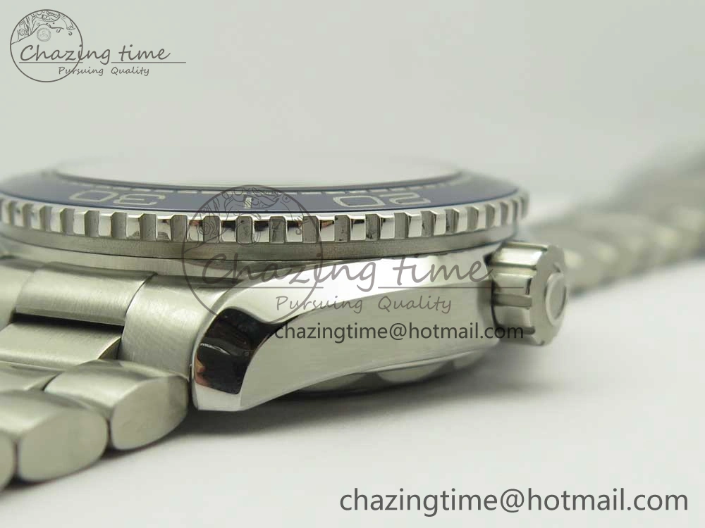 Planet Ocean 43.5mm SS VSF 1:1 Best Edition Blue Ceramic Bezel and Dial on SS Bracelet A8900 Super Clone