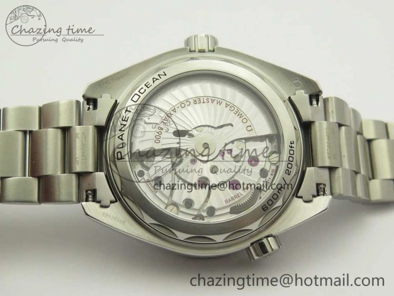 Planet Ocean 43.5mm SS VSF 1:1 Best Edition Blue Ceramic Bezel and Dial on SS Bracelet A8900 Super Clone